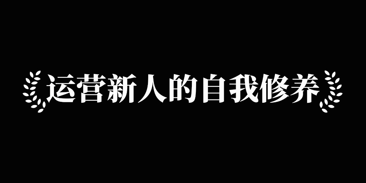 运营新人的自我修养